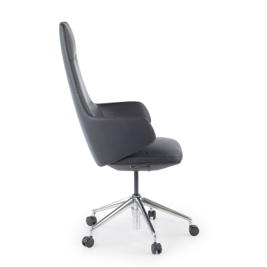 office chair black kassel natural skin fixed armrests 6