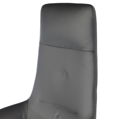 office chair black kassel natural skin fixed armrests 12