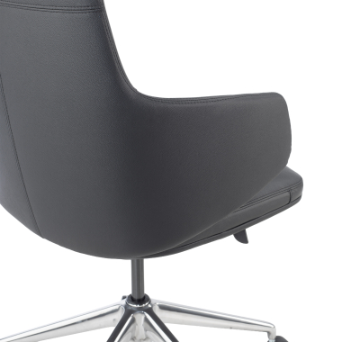 office chair black kassel natural skin fixed armrests 13
