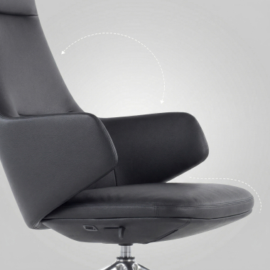 office chair black kassel natural skin fixed armrests 8