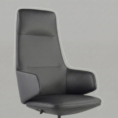 office chair black kassel natural skin fixed armrests 7