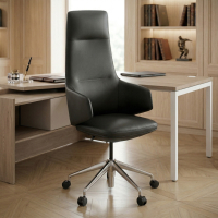 Executive office armchair Kassel, injected foam, genuine leather