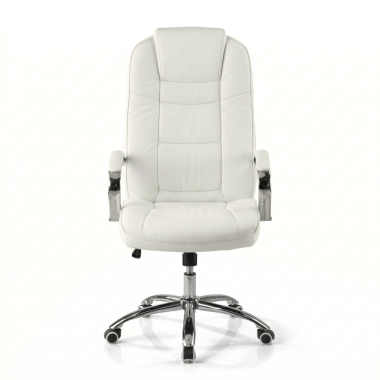 office chair white adana synthetic leather upholstered armrests 5
