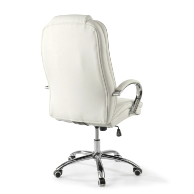 office chair white adana synthetic leather upholstered armrests 7