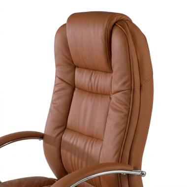office chair brown adana synthetic leather upholstered armrests 3