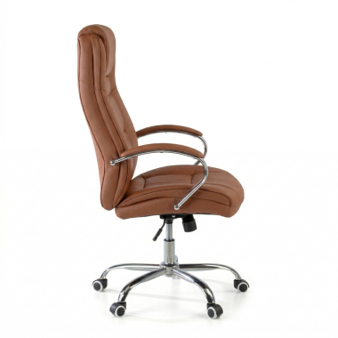 office chair brown adana synthetic leather upholstered armrests 5
