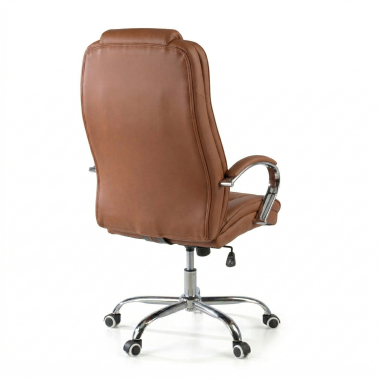 office chair brown adana synthetic leather upholstered armrests 6