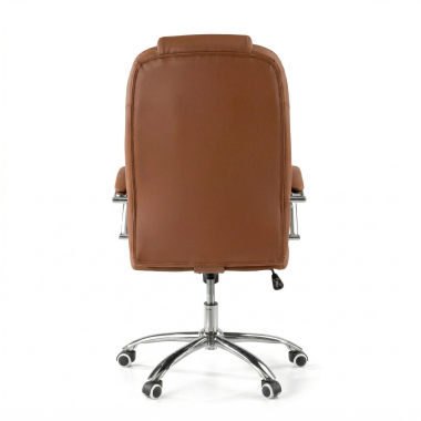office chair brown adana synthetic leather upholstered armrests 7