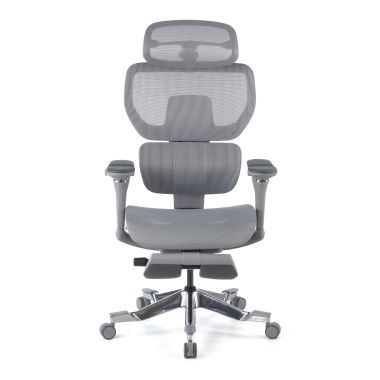ergonomic chair gray erghos x4 pro mesh 6d adjustable armrests double lumbar support headrest extendable footrest 11