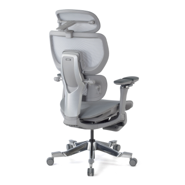 ergonomic chair gray erghos x4 pro mesh 6d adjustable armrests double lumbar support headrest extendable footrest 14