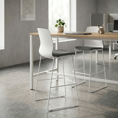 stool gray office stool fabric no armrests 3
