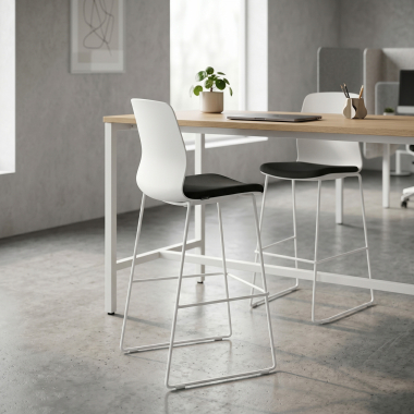 stool black office stool fabric no armrests 2