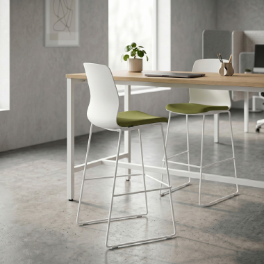 stool green office stool fabric no armrests 2