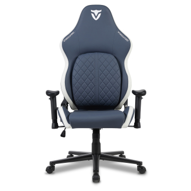 gaming chair white blue vanguard synthetic leather movable armrests headrest cushion headrest 3