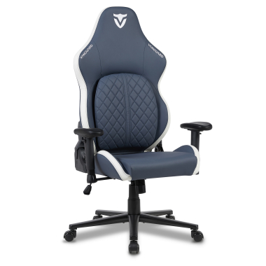 gaming chair white blue vanguard synthetic leather movable armrests headrest cushion headrest 13