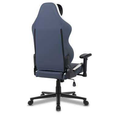 gaming chair white blue vanguard synthetic leather movable armrests headrest cushion headrest 14