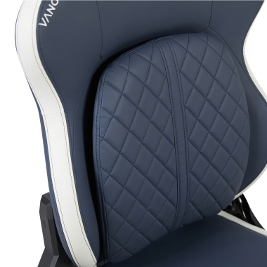 gaming chair white blue vanguard synthetic leather movable armrests headrest cushion headrest 6