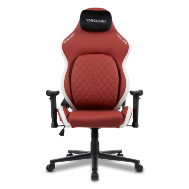 gaming chair white red vanguard synthetic leather movable armrests headrest cushion headrest 9