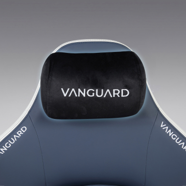 gaming chair white blue vanguard synthetic leather movable armrests headrest cushion headrest 9