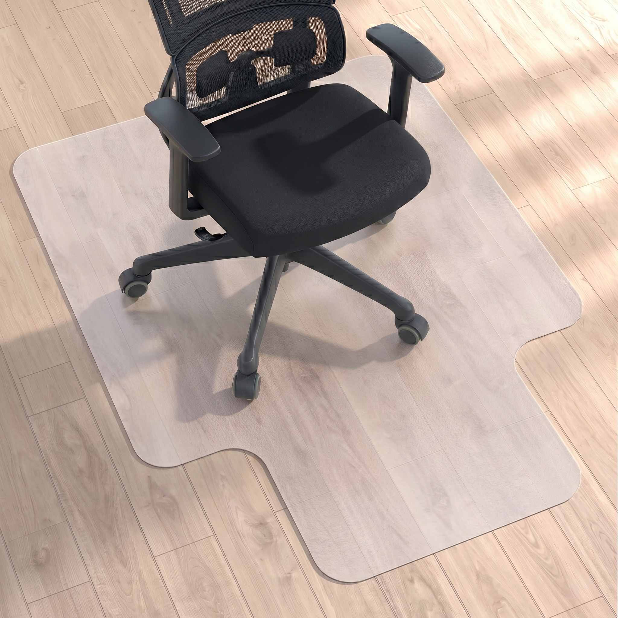 Convex Desk Chair Mat, Clear PVC
