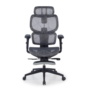 ergonomic chair gray every mesh 3d adjustable armrests headrest extendable footrest 5