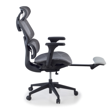 ergonomic chair gray every mesh 3d adjustable armrests headrest extendable footrest 7
