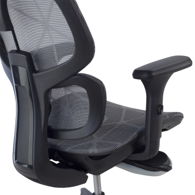 ergonomic chair gray every mesh 3d adjustable armrests headrest extendable footrest 9