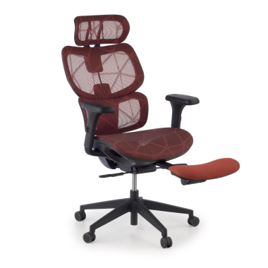 ergonomic chair red every mesh 3d adjustable armrests headrest extendable footrest 4