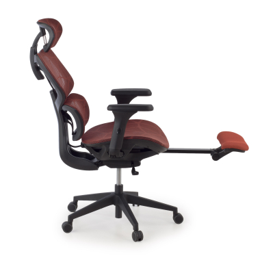 ergonomic chair red every mesh 3d adjustable armrests headrest extendable footrest 7