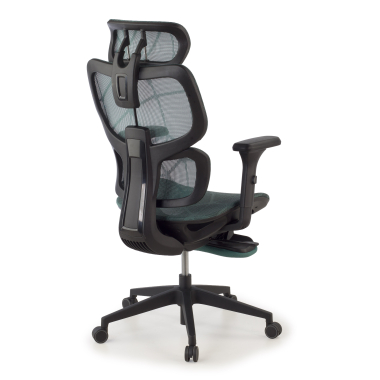 ergonomic chair green every mesh 3d adjustable armrests headrest extendable footrest 9