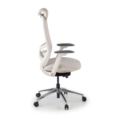 ergonomic chair beige gemini fabric 4d adjustable armrests 4
