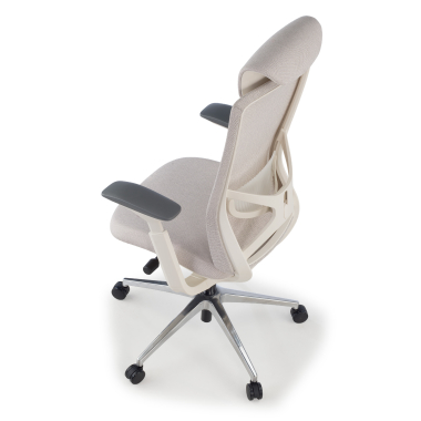 ergonomic chair beige gemini fabric 4d adjustable armrests 11