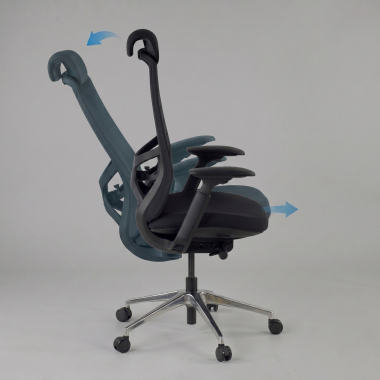 ergonomic chair black gemini fabric 4d adjustable armrests 5