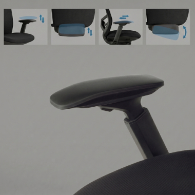 4D armrests and adjustable headrest