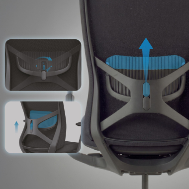 ergonomic chair black gemini fabric 4d adjustable armrests 6