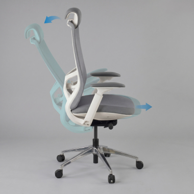 ergonomic chair gray gemini fabric 4d adjustable armrests 5