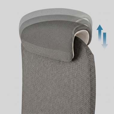 ergonomic chair gray gemini fabric 4d adjustable armrests 9