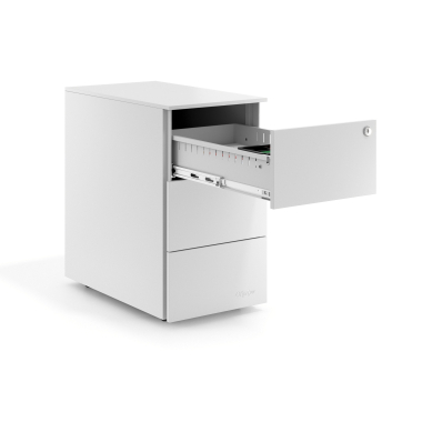 desk drawer unit filing cabinet white 3 drawers narrow design metal 4