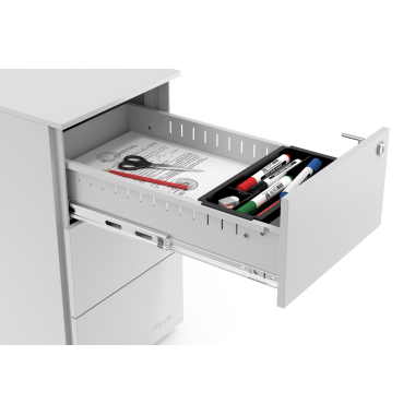 desk drawer unit filing cabinet white 3 drawers narrow design metal 5