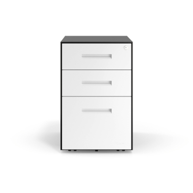 desk drawer unit filing cabinet white black frame metal 3