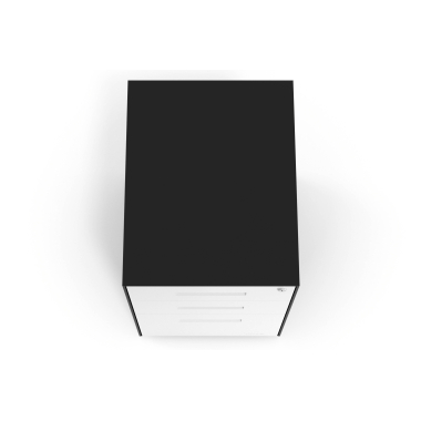 desk drawer unit filing cabinet white black frame metal 7
