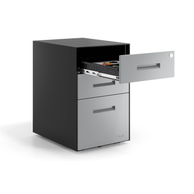 desk drawer unit filing cabinet aluminum black frame metal 4