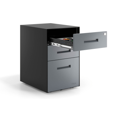 desk drawer unit filing cabinet anthracite black frame metal 4
