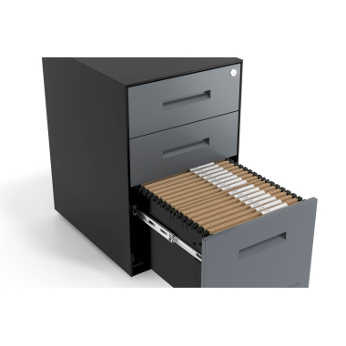 desk drawer unit filing cabinet anthracite black frame metal 5