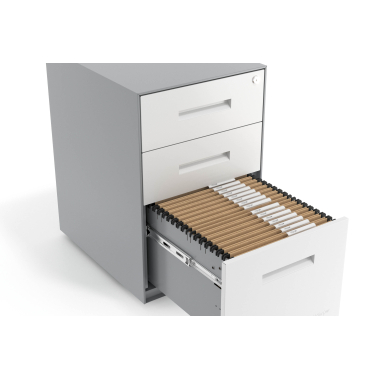 desk drawer unit filing cabinet white aluminium frame metal 5
