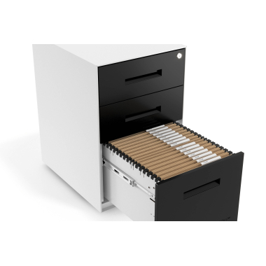 desk drawer unit filing cabinet black white frame metal 5