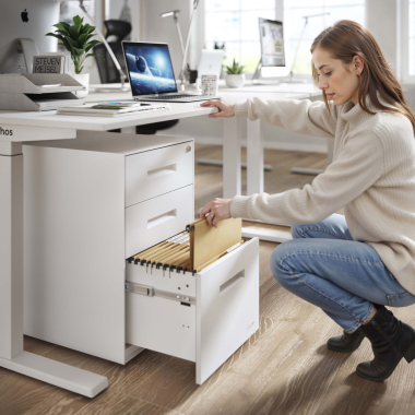 desk drawer unit filing cabinet white white frame metal 2