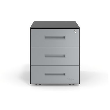 desk drawer unit filing cabinet aluminum black frame metal 3