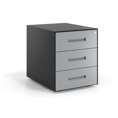 desk drawer unit filing cabinet aluminum black frame metal 1