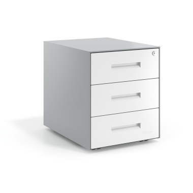 desk drawer unit filing cabinet white aluminium frame metal 1